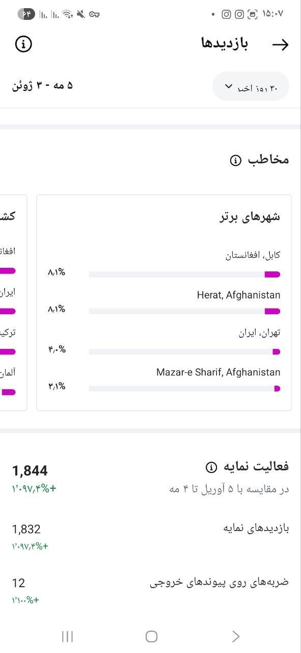 پیج اینستاگرام
